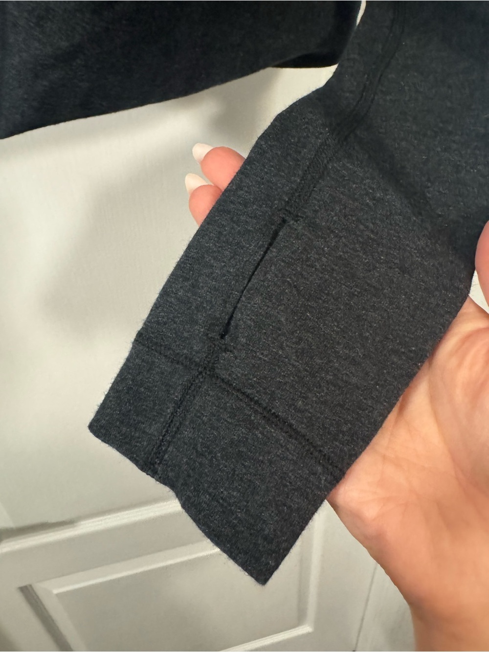 Lululemon Charcoal Gray Wrap V-Neck Sweater - Picture 3 of 7